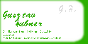 gusztav hubner business card