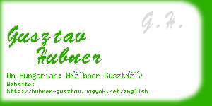 gusztav hubner business card